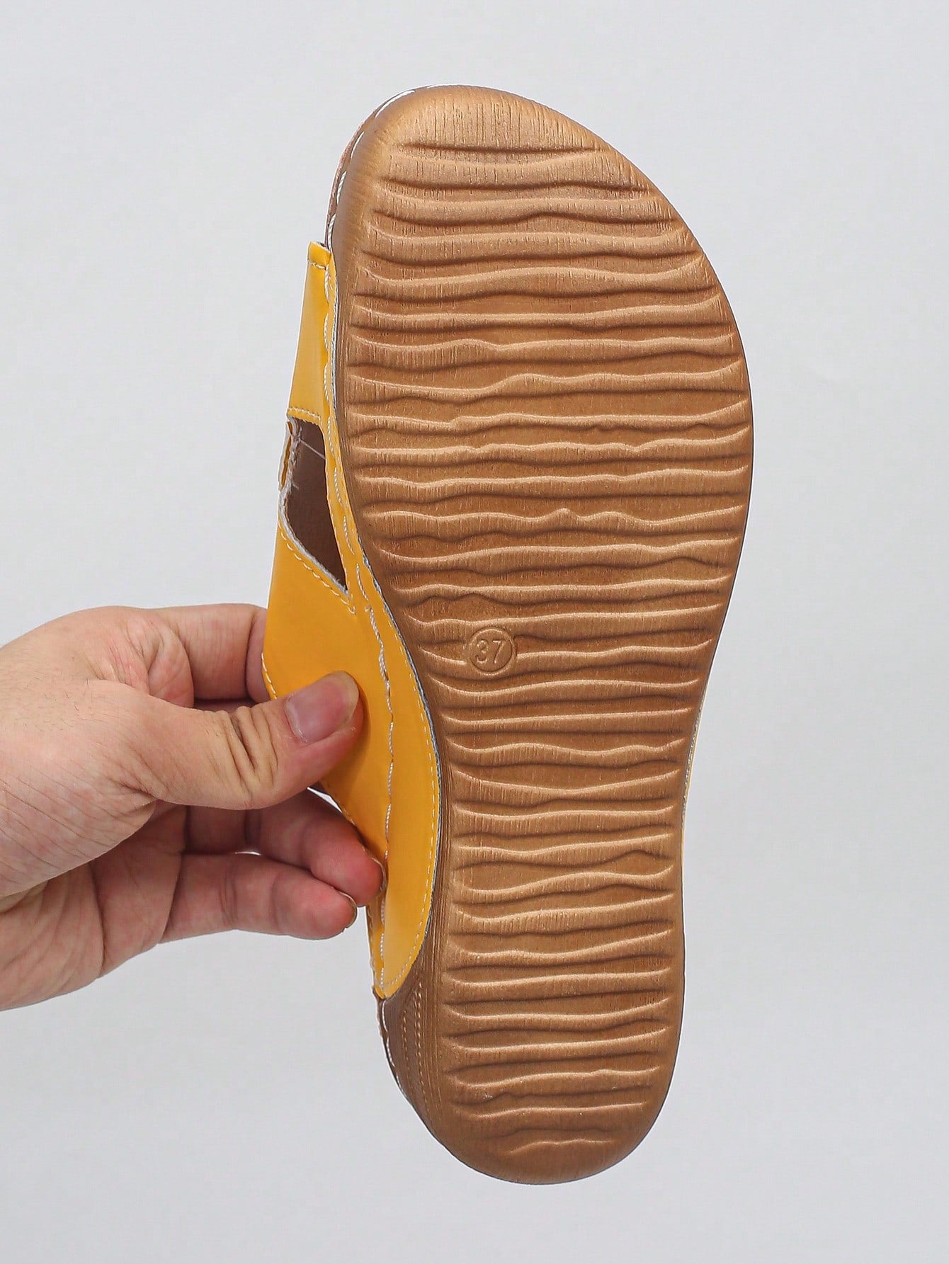 Women’s open toe wedge slide sandals with metal buckle detail and thick low wedge sole, lightweight slip-on style for daily wear, beach, and holiday use.