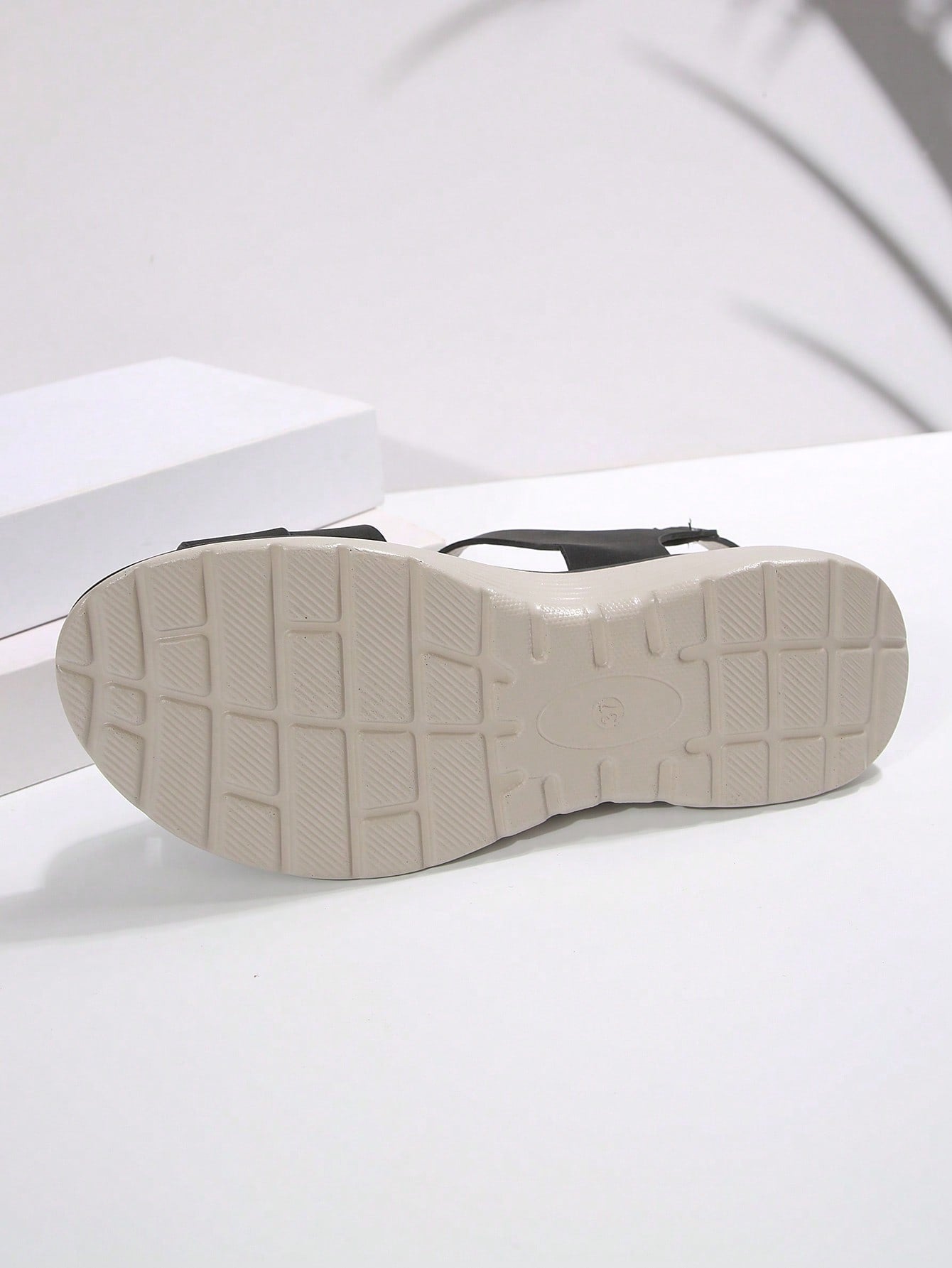 Women's plus size platform wedge sandals with hook-and-loop closure, open toe, ankle strap, and cut-out detailing in a casual beach style.