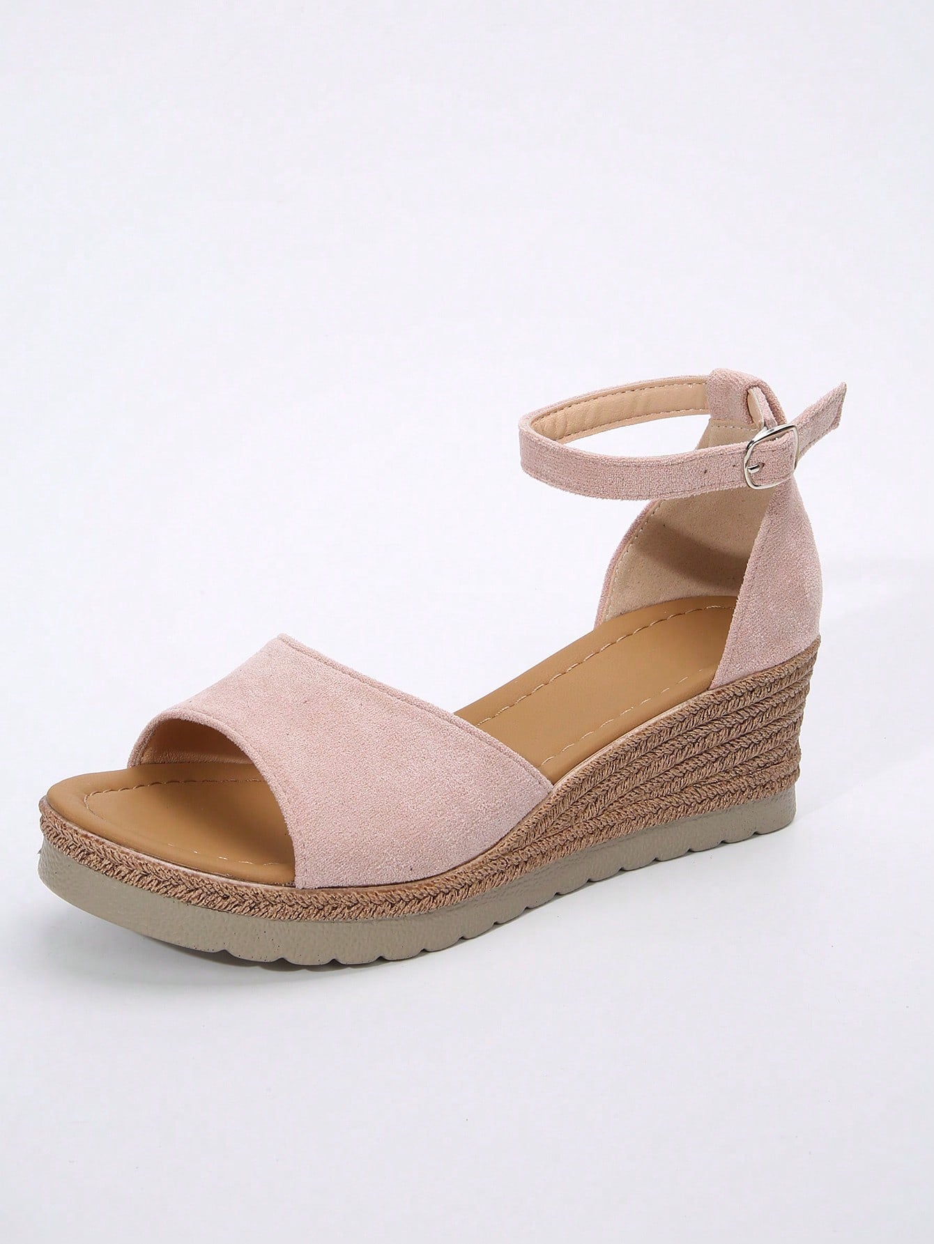 Women's classic wedge sandals featuring a peep open toe, ankle strap with buckle closure, mid wedge heel, and large bow detail in a bohemian beach style.