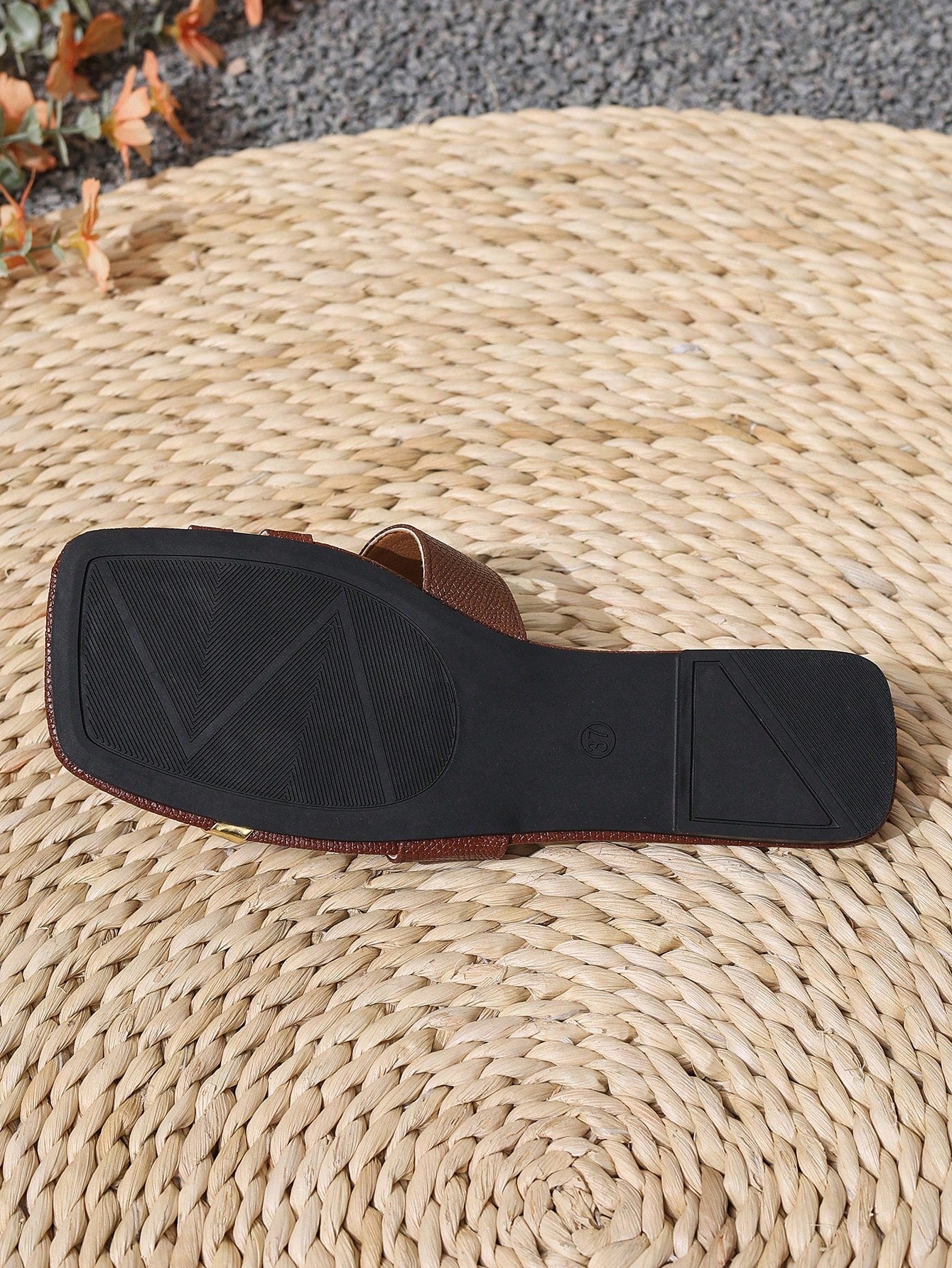 Women's yellow open-toe flat slide sandals featuring a cut-out design and textured plain pattern for casual beach and daily wear.