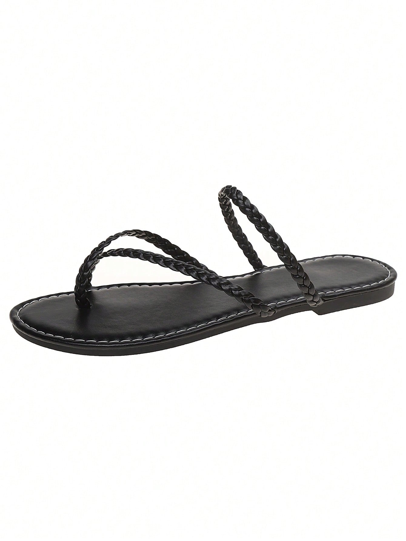 Women’s gold thong flat sandals with strappy asymmetrical design, suitable for outdoor and beach wear