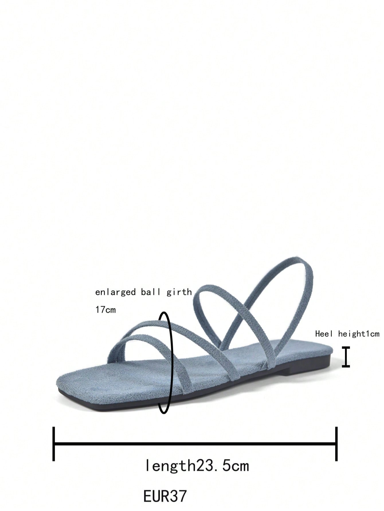 Women's flat sandals with a square open toe, crisscross front straps, and an elastic ankle strap, suitable for casual summer outdoor and beach vacation wear.