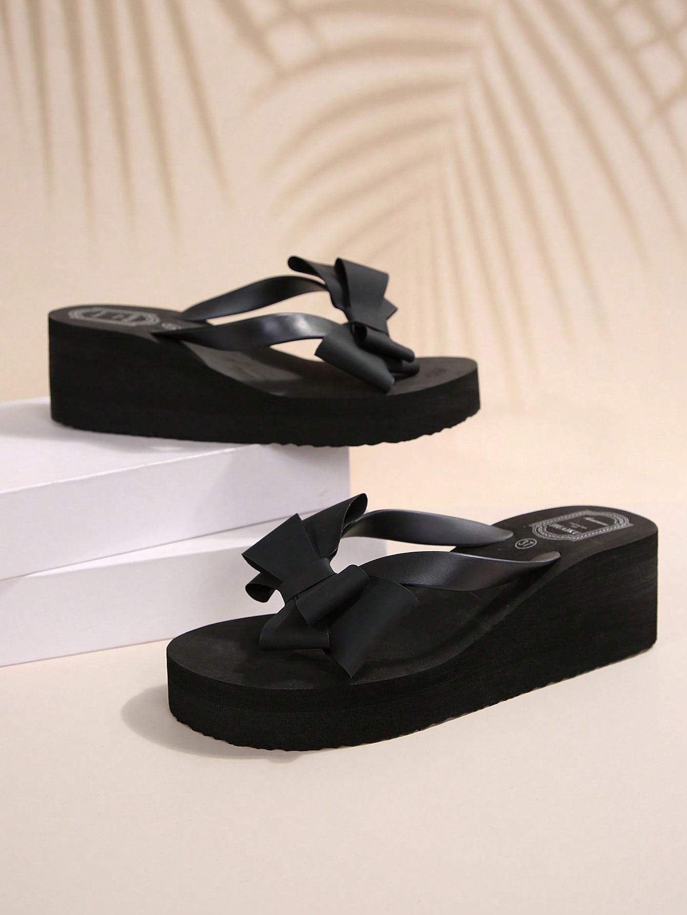 Women's casual platform wedge slide sandals with floral decor and a thick sole, designed for outdoor summer wear.