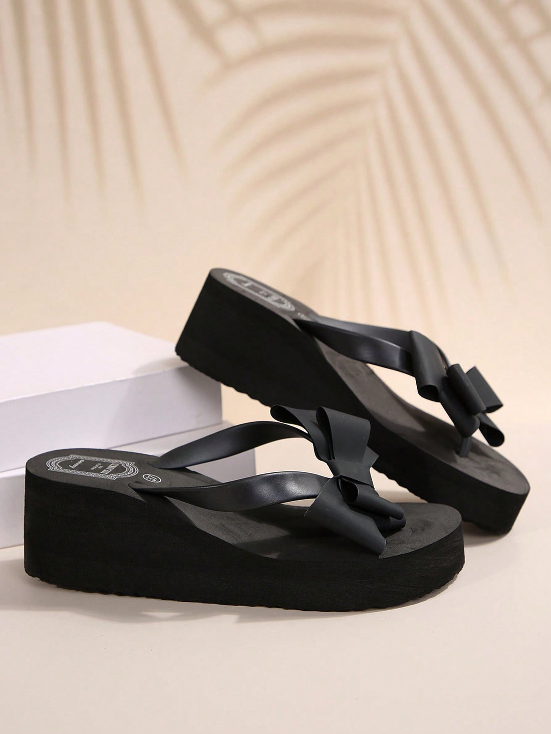 Women's casual platform wedge slide sandals with floral decor and a thick sole, designed for outdoor summer wear.