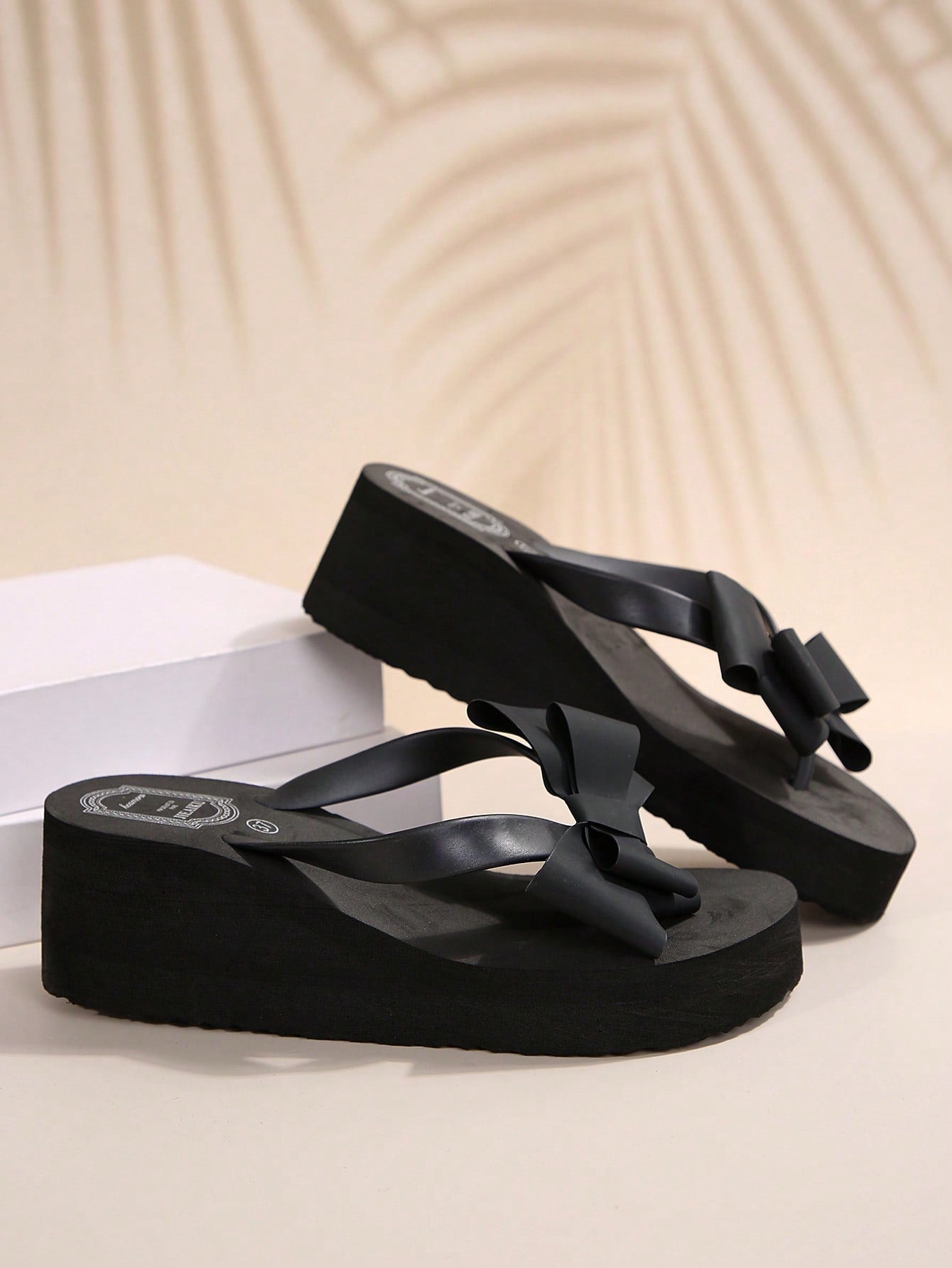 Women's casual platform wedge slide sandals with floral decor and a thick sole, designed for outdoor summer wear.