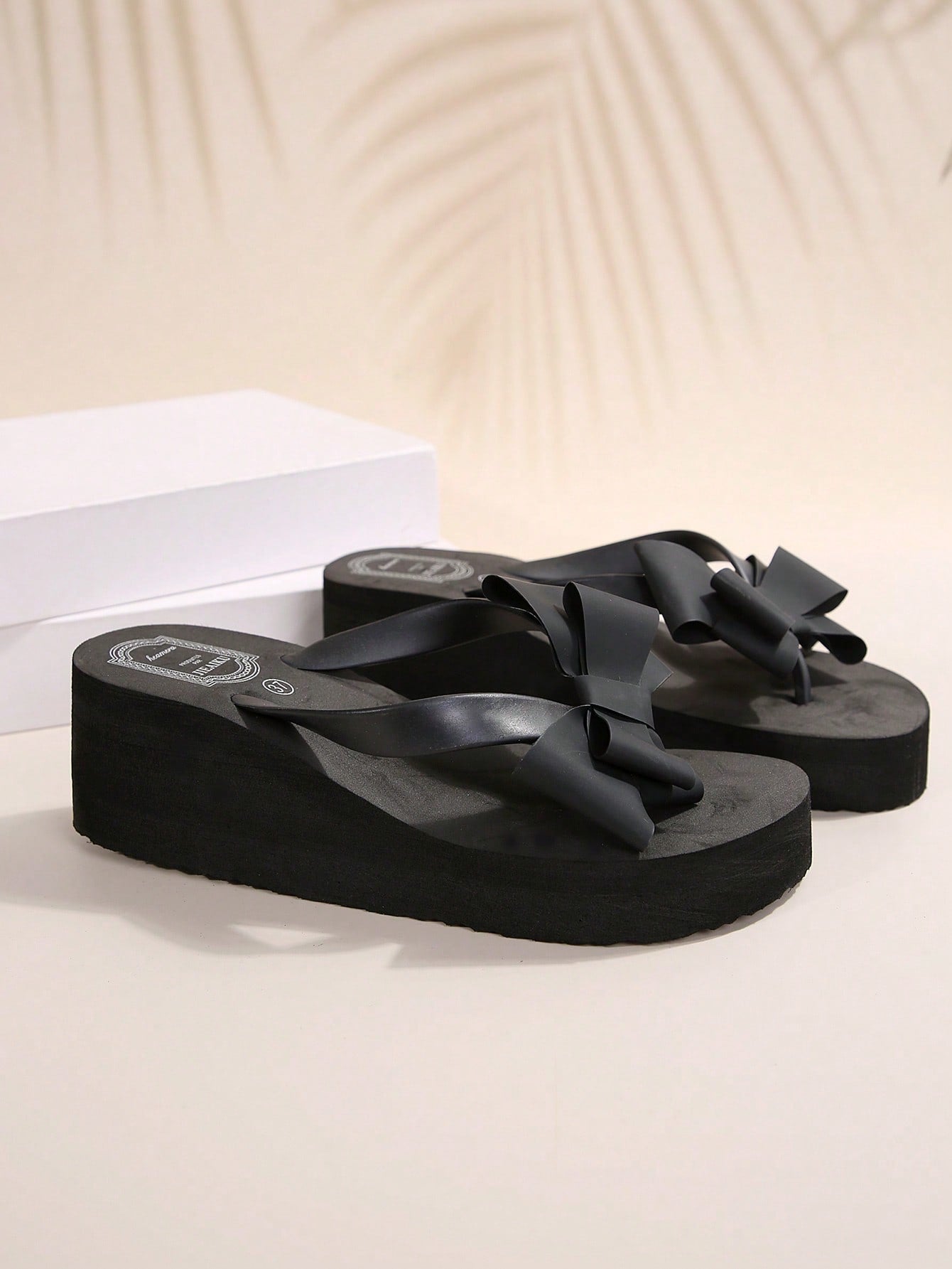 Women's casual platform wedge slide sandals with floral decor and a thick sole, designed for outdoor summer wear.