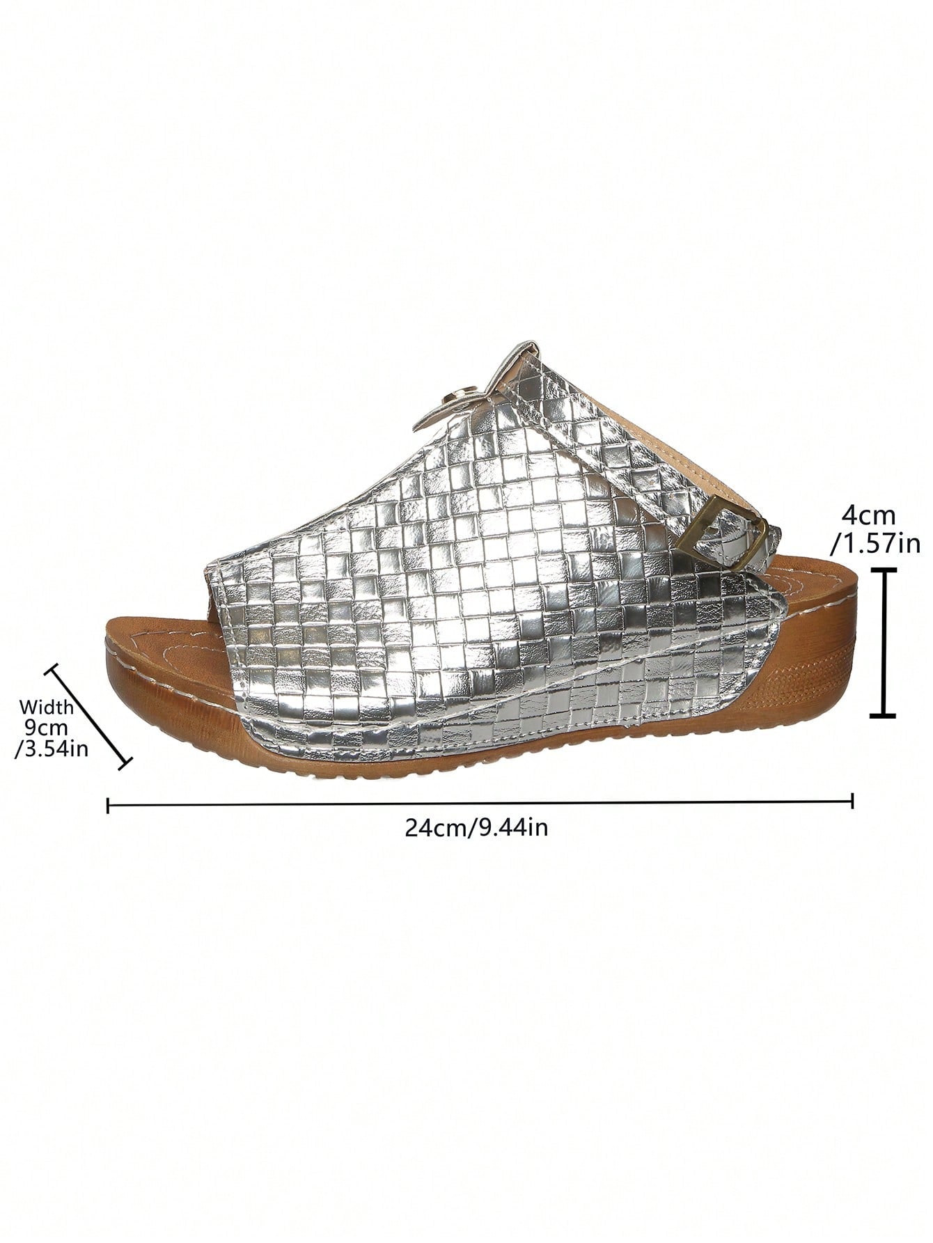 Women's open-toe platform wedge beach sandals with thick sole, stitching detail, floral accents, buckle closure, and removable adjustable shoelaces.