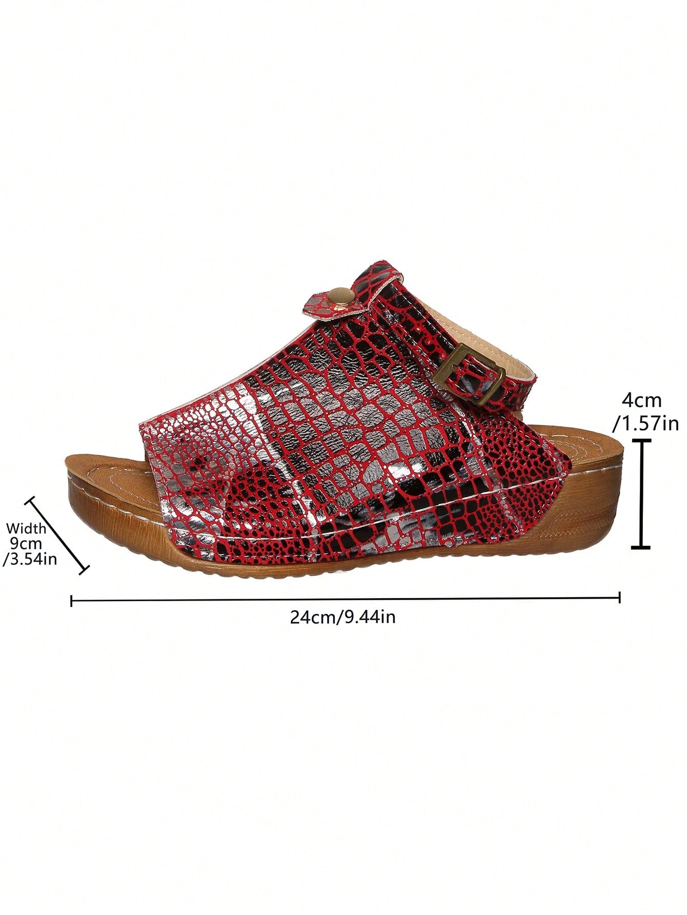 Women's open-toe platform wedge beach sandals with thick sole, stitching detail, floral accents, buckle closure, and removable adjustable shoelaces.
