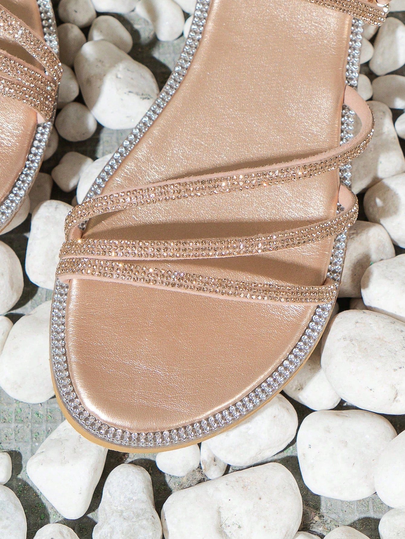 Women's flat open-toe sandals featuring braided multi-strap detailing in a solid color, designed for everyday wear, beach outings, parties, and summer events.