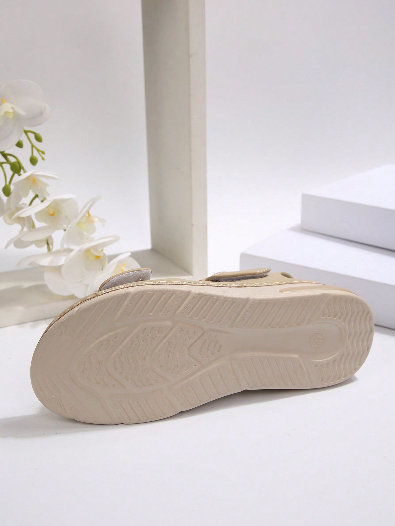 Women's plus size platform wedge sandals with hook-and-loop closure, open toe, ankle strap, and cut-out detailing in a casual beach style.