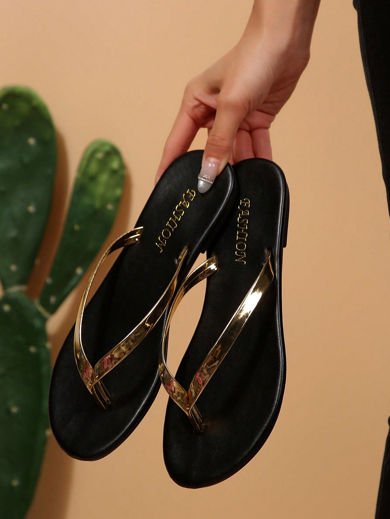 Women's chocolate brown flat flip flop sandals featuring a toe-post thong style and braided detail, suitable for casual indoor and outdoor wear.
