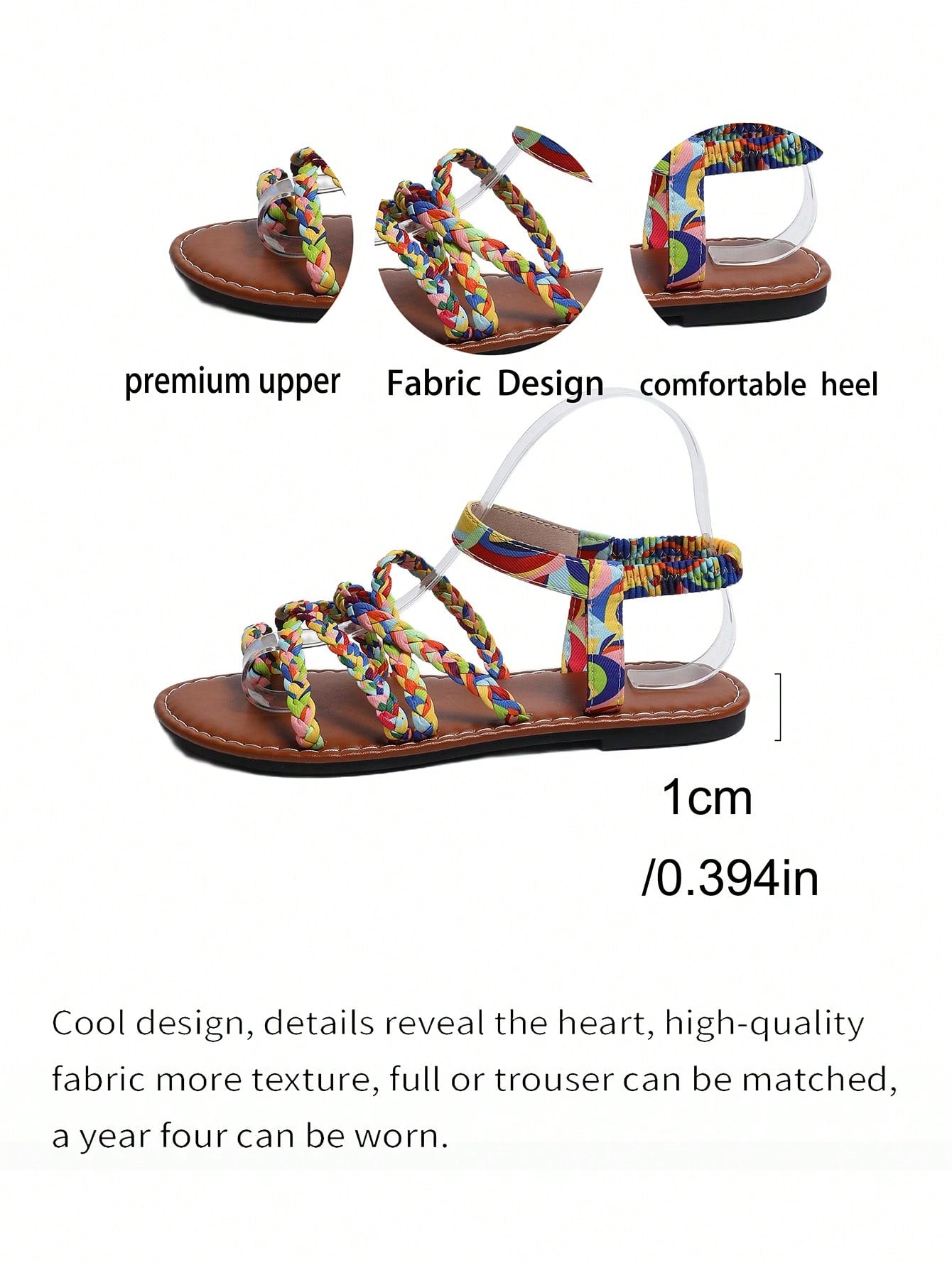 Women's flat sandals featuring a solid-color design with criss-cross braided straps and a toe-post slide style, suitable for beach, vacation, and casual wear.