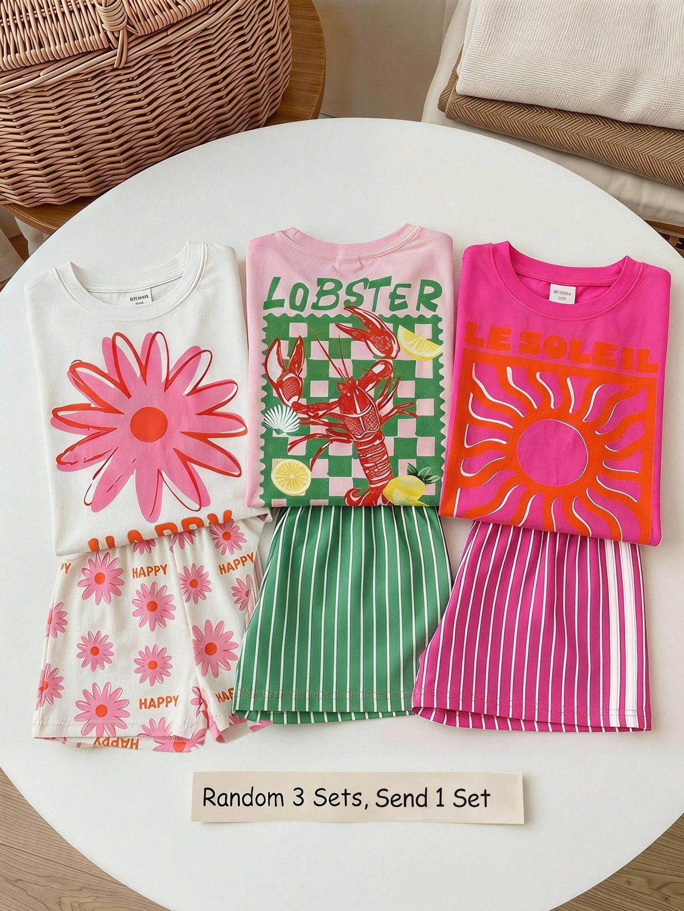 Young Girl Young Girl Casual Minimalist Short Sleeve T-Shirt And Shorts 2-Piece Set Suitable For Summer