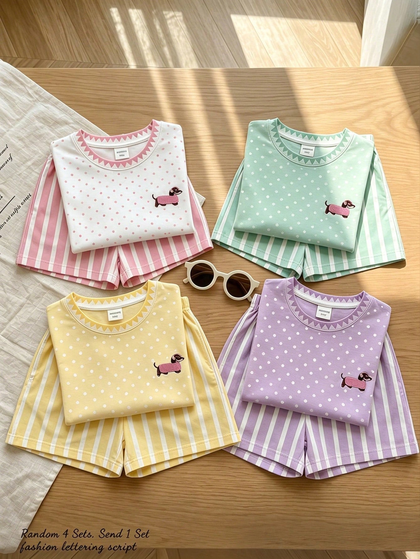 Young Girl Young Girl Casual Minimalist Short Sleeve T-Shirt And Shorts 2-Piece Set Suitable For Summer
