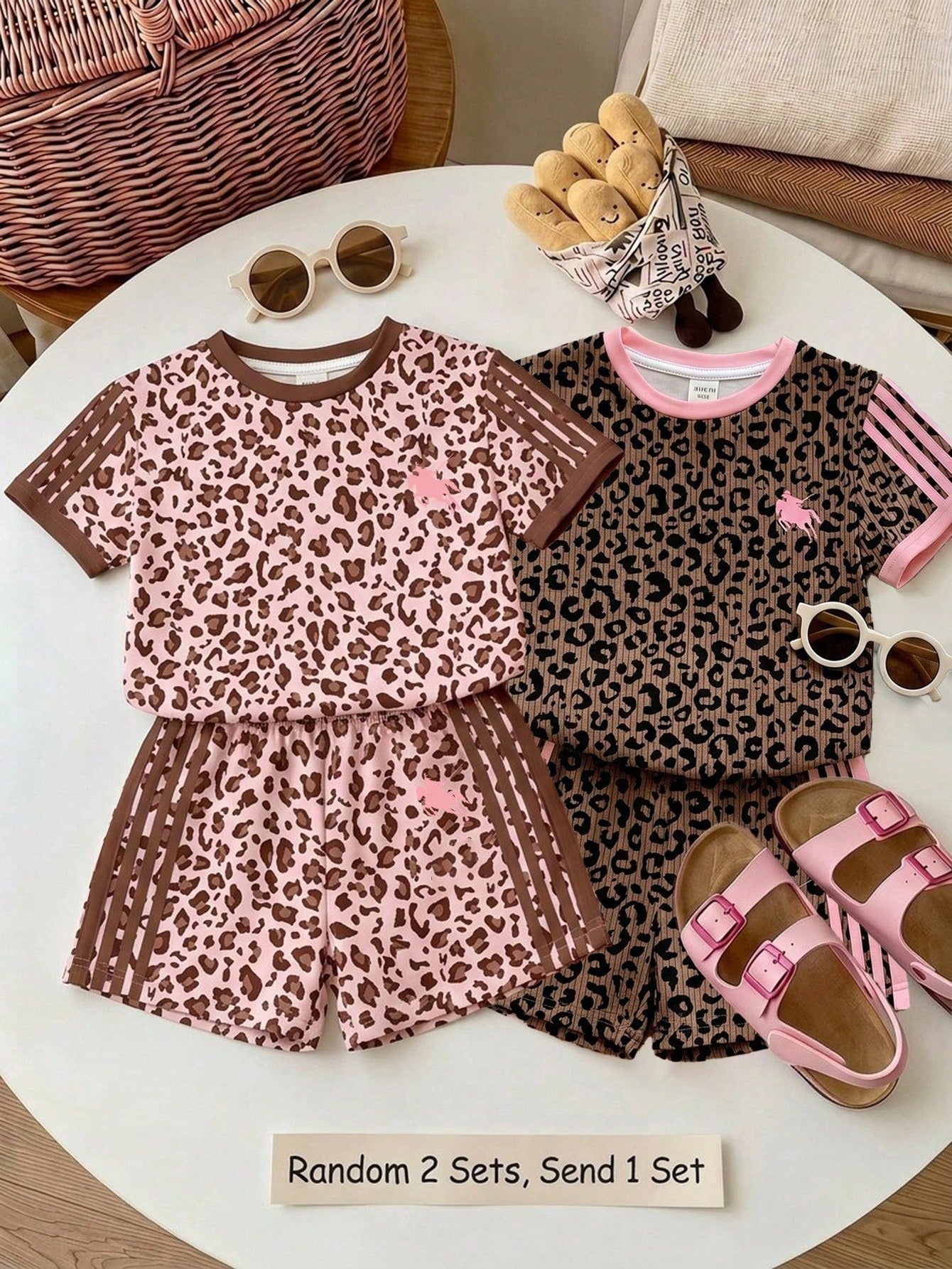 Young Girl Young Girl Casual Minimalist Short Sleeve T-Shirt And Shorts 2-Piece Set Suitable For Summer