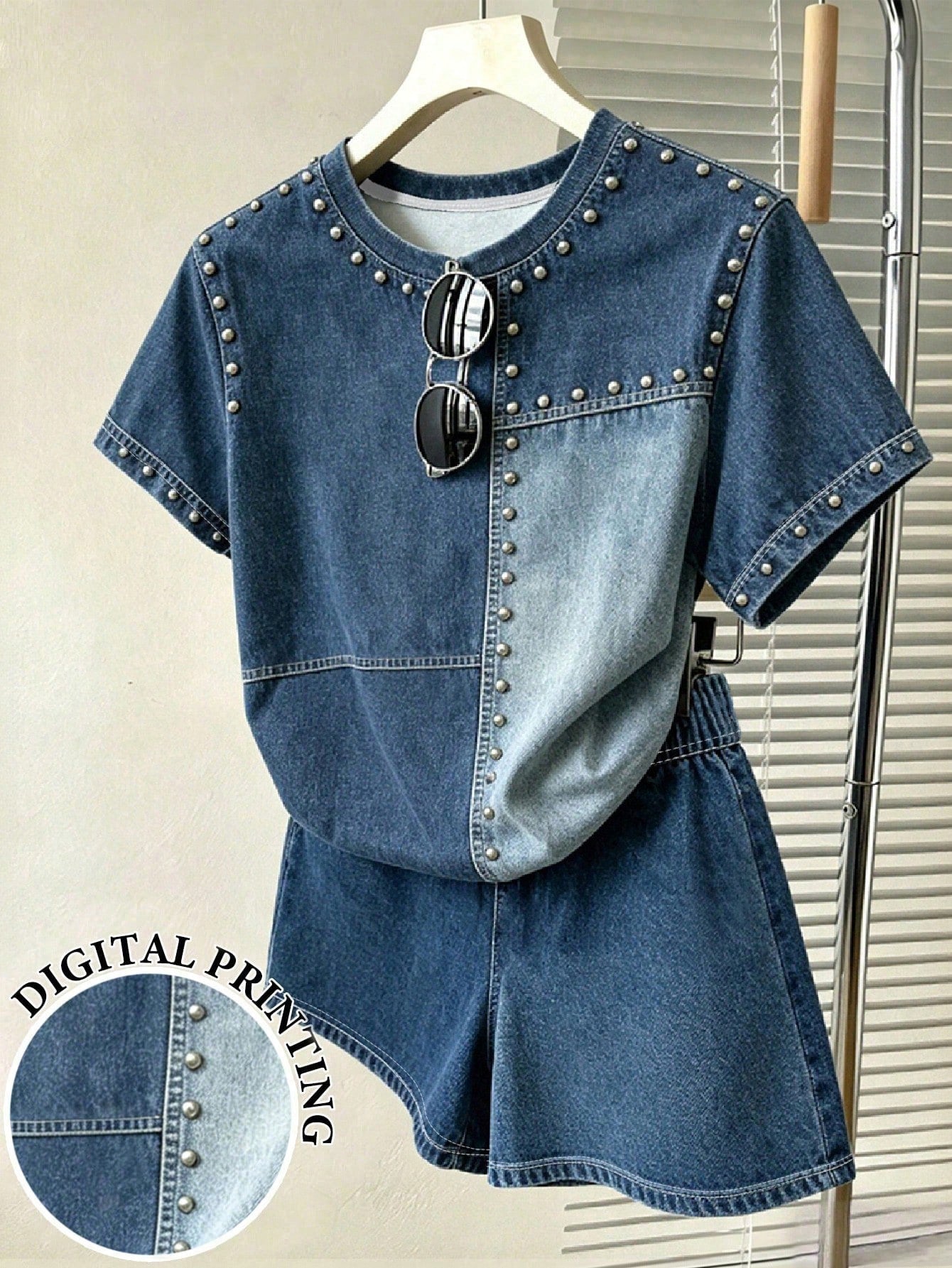 Young Girl Young Girl Casual Minimalist Short Sleeve T-Shirt And Shorts 2-Piece Set Suitable For Summer